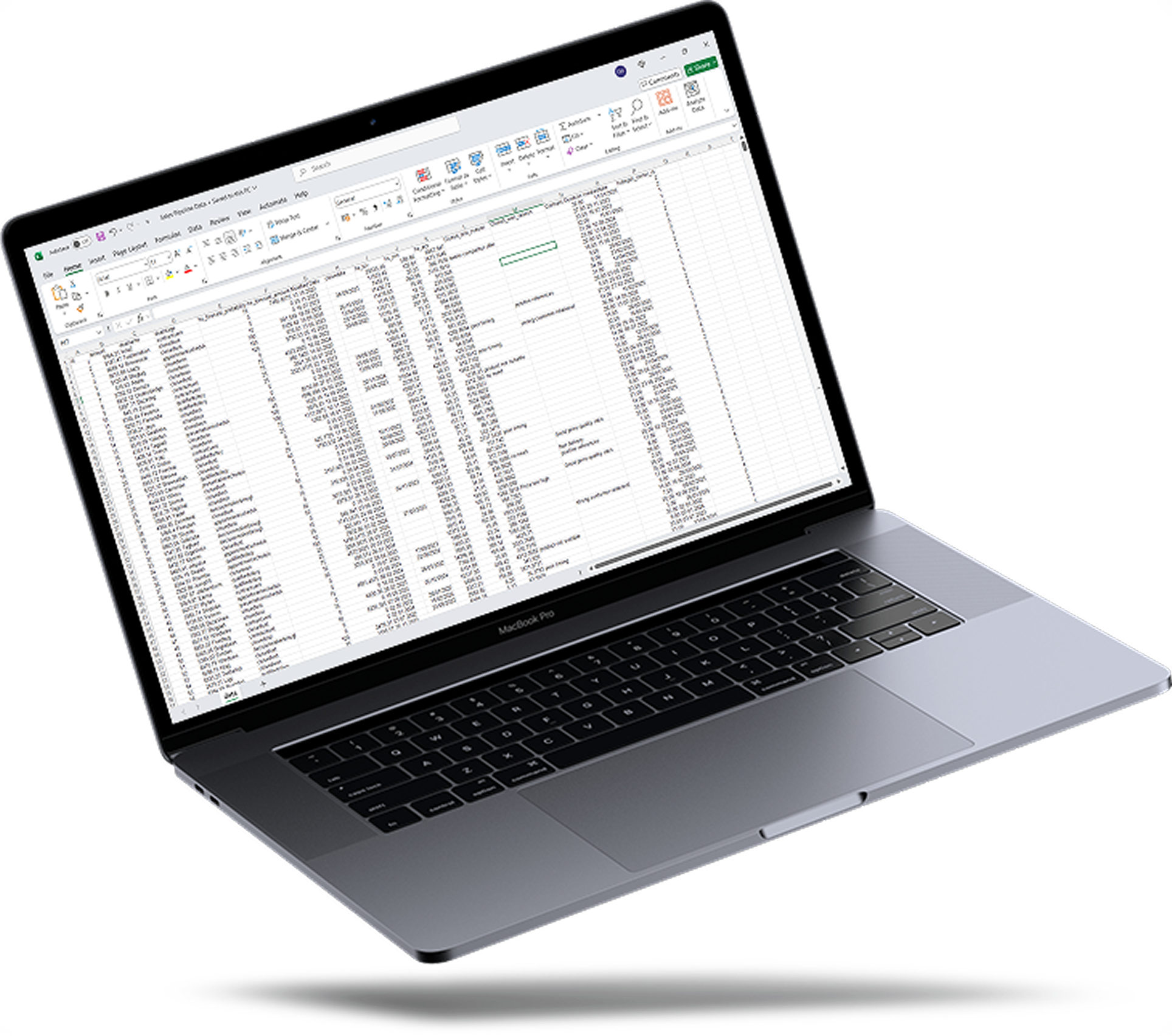 Laptop met Excel-lijsten – handmatig rapporteren zonder BI-dashboard